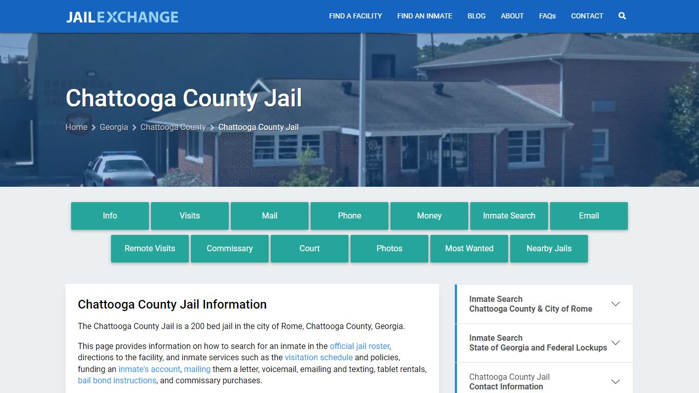 Chattooga County Jail, GA Inmate Search, Information